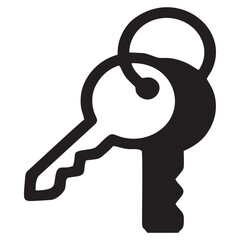 Keys black icon vector illustration.