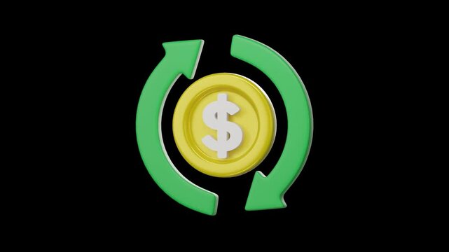 3d finance icon, Business and financial concept