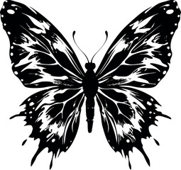 Butterfly With Abstract Paint Strokes Artistic Vi