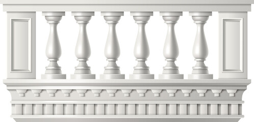 Fototapeta premium 3d Balustrade Fence