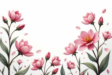 Delicate small-scale floral print on white background, background, small floral, simple floral