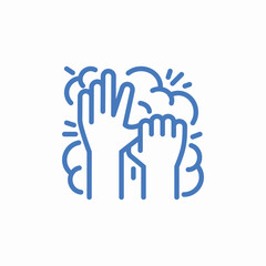 clapping hands applause icon sign vector