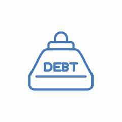 debt weight burden icon sign vector