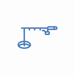 fishing rod hook icon sign vector