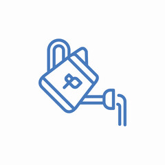 Fototapeta premium plant watering can icon sign vector