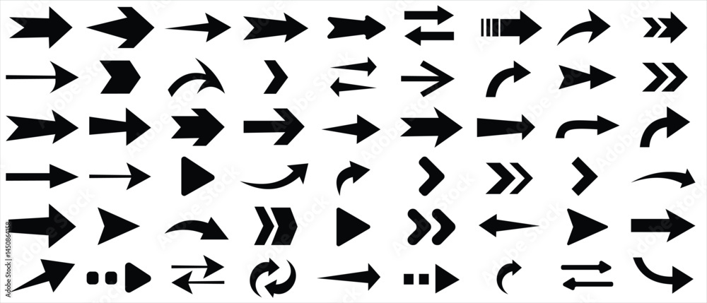 Fototapete different arrow icon set vector design. set of arrow icons. arrows icon. arrows for web design. diff