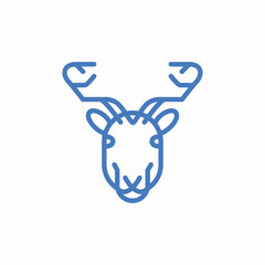 reindeer antlers animal icon sign vector