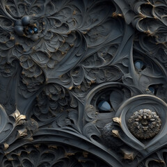 Seamless black and gold seamless pattern tiles. 