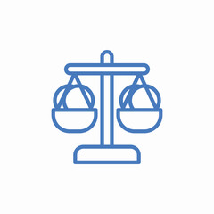 scale balance justice icon sign vector