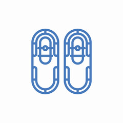 snowshoes pair traction icon sign vector