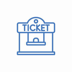 ticket booth icon sign vector