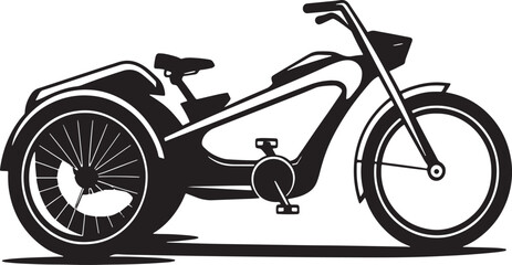 Fototapeta premium Vintage Motorcycle Silhouette Vector Illustration