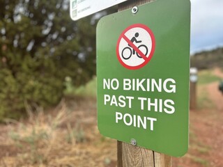 No Biking Sign