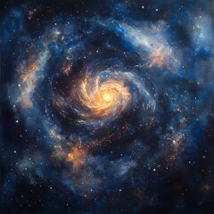 resplendent allure of a galaxy, with its vast expanse in boundless depths of space, encapsulates ethereal dance of swirling stars, interstellar vistas, and incomprehensible magnitude and intricacy