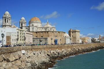 Cádiz Cathedral from the Sea Wall