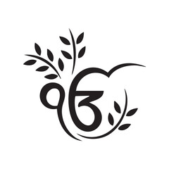 Ek Onkar Symbol with Floral Design