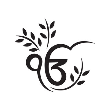 Ek Onkar Symbol with Floral Design