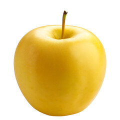 Yellow Apple isolated on transparent background