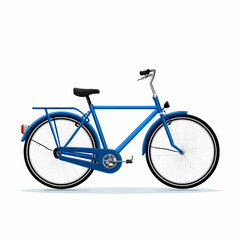 Obraz premium Blue Bicycle Vector PNG - Flat Clean Design