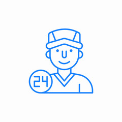 24 hours delivery service icon sign vector