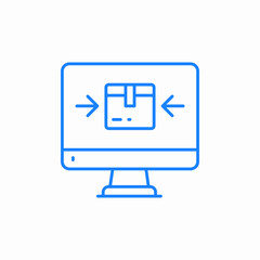 computer online delivery icon sign vector