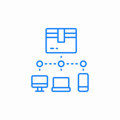 delivery tracking devices icon sign vector