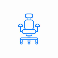 ergonomic office chair icon sign vector