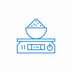 kitchen scales icon sign vector