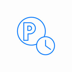parking time icon sign vector
