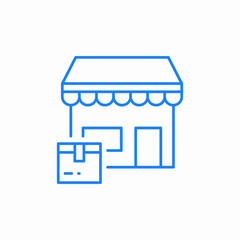 shop store delivery icon sign vector