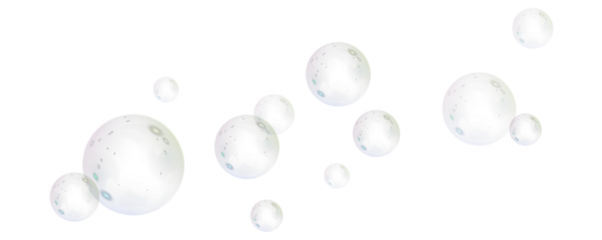 Realistic soap vector bubbles png isolated on transparent background. The effect of falling and flying bubbles. Glass bubble effect.	
