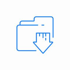 folder with download icon sign vector