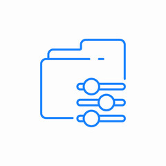 folder with settings icon sign vector