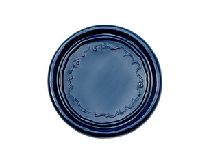 dark blue wax seal isolated on white or transparent png