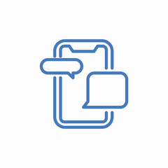 mobile chat interface icon sign vector