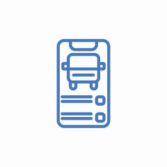 mobile ticket booking icon sign vector