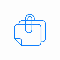 paper stack clip icon sign vector