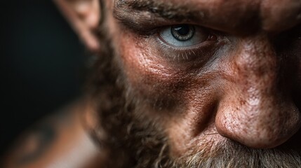 Obraz premium Fighters focused stare training gym realistic photograph intense environment close up determination
