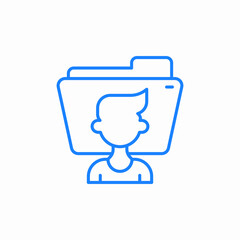 profile folder user icon sign vector