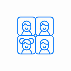 video call participants icon sign vector