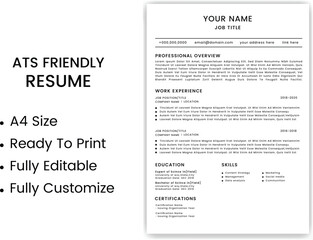 ATS Cv Resume Template,ATS CV Formate
