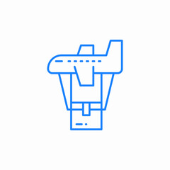airplane delivery icon sign vector