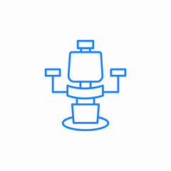 barbershop armchair icon sign vector