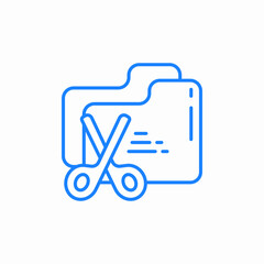 cut folder icon sign vector