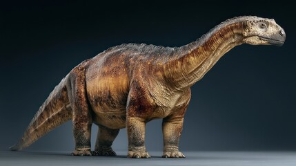 Fototapeta premium Iguanodon looking left, clean space around