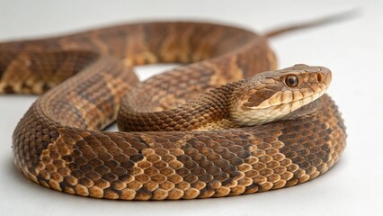 Obraz premium Brown Water Snake on studio background