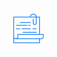 document paper clip icon sign vector