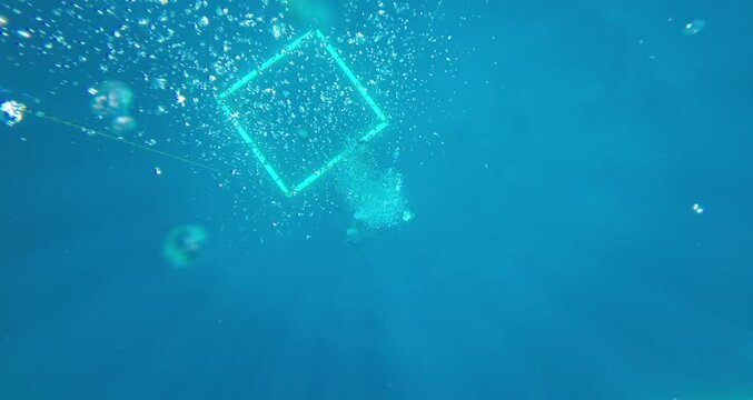 3D Scuba Bubles in Blue Hole
