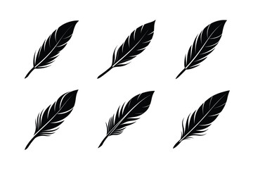 bird feather icon vector artistic and minimalistic