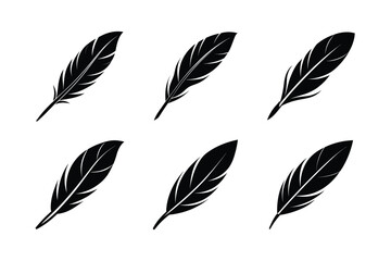 bird feather icon vector subtle bird feather symbol